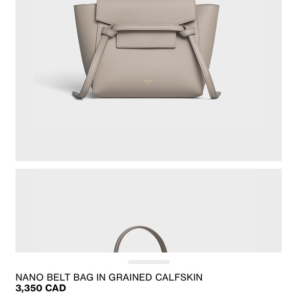 Celine Nano Belt Bag in Grained Calfskin Pastel Green 2021 Brand New - Picture 12 of 14
